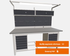 Konfigurator 3D stołów warsztatowych Strong Line