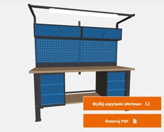 Konfigurator 3D stołów warsztatowych Professional Line